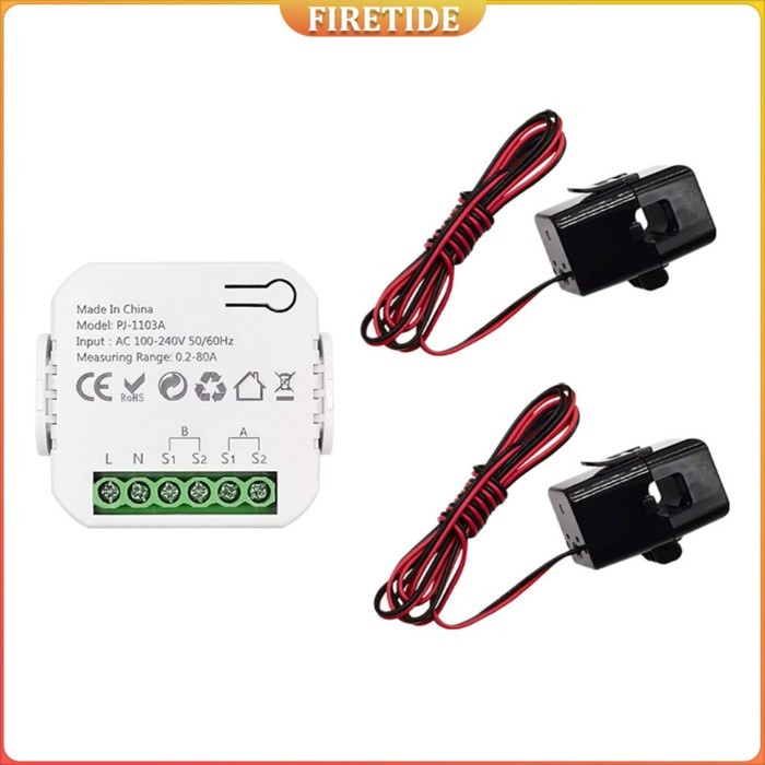 1/2 Channel with CT Clamp App Monitor Export and Import Power 80A AC110V/240V Smart Life WiFi Energ