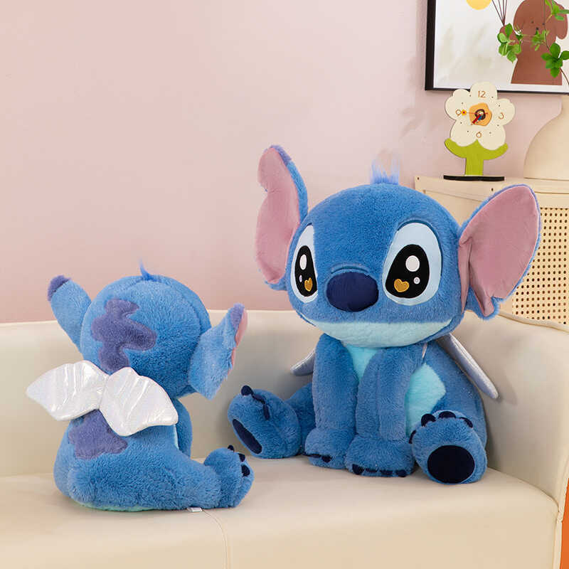 Angel Stitch ของเล่นตุ๊กตา Stitch ตุ๊กตานั่ง Stitch Ragdoll หมอนนอน Stitch ตุ๊กตา