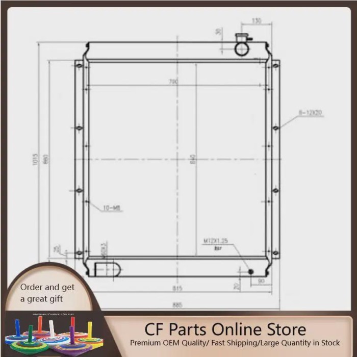 Radiator Core 4345593 for Hitachi Excavator EX300-3 EX300-3C EX310H-3C