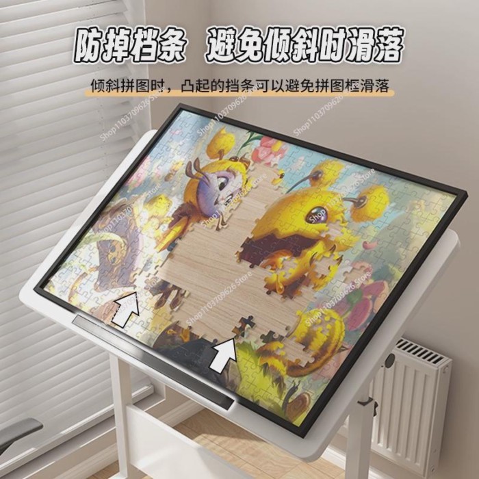 Foldable Lifting Puzzle Table Painting Special Work Table Bed Side Mobile Laptop Table Furniture Ho