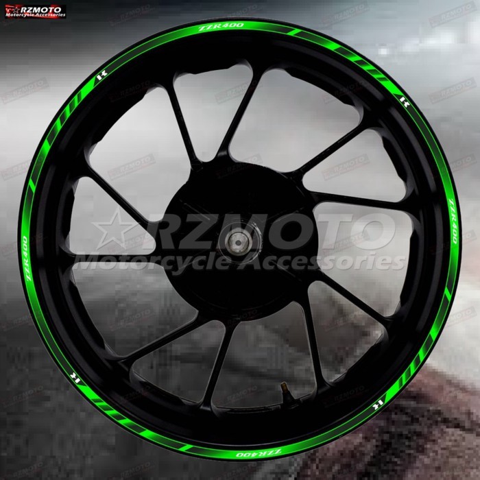 For ZZR400 motorcycle ZZR400 logo wheel decal decoration 17 inch wheel frame ZZR 400 wheel rim refl