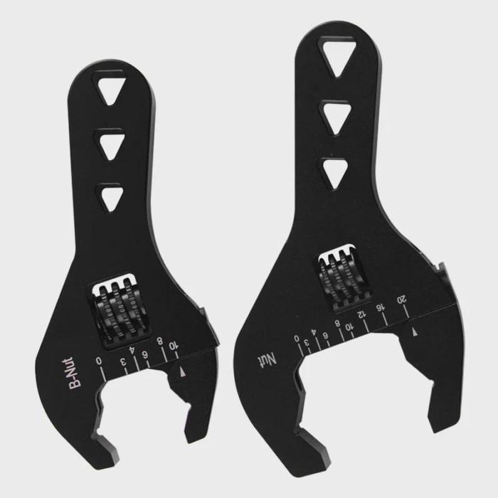 Universal 3AN-20AN & 3AN-10AN Stubby Design Adjustable Fitting Wrench Set Aluminum Compact Short To