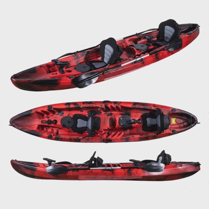 3 Person (2+1)kayak Sit On Top Fishing Plastic Family Kayak