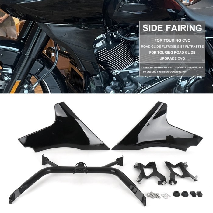 For Touring Road Glide FLTRXSE 2023 FLTRXSTSE 2024 Motorcycle Plastic ABS Unpainted / Black Side Fa