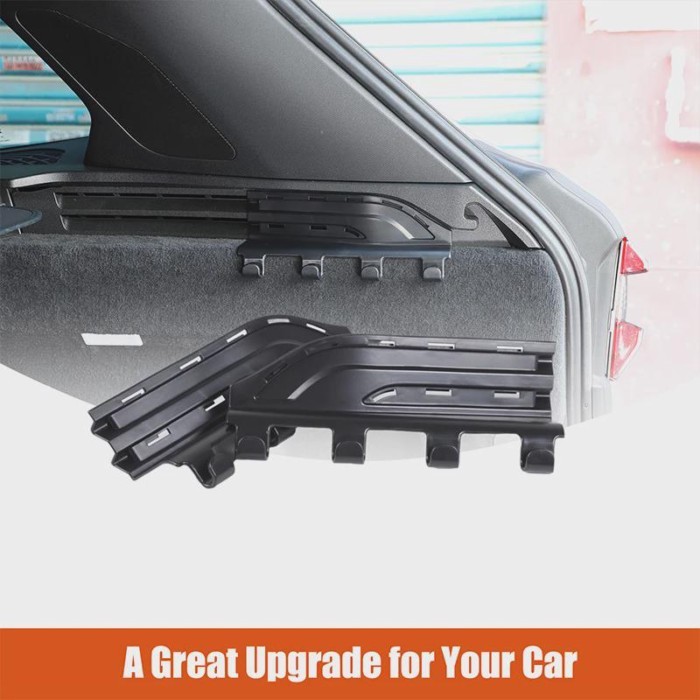 cheya ABS Plastic Black Car Trunk Sunshade Slot Hooks for BMW X5 G05 2019+ Interior Modification Ac