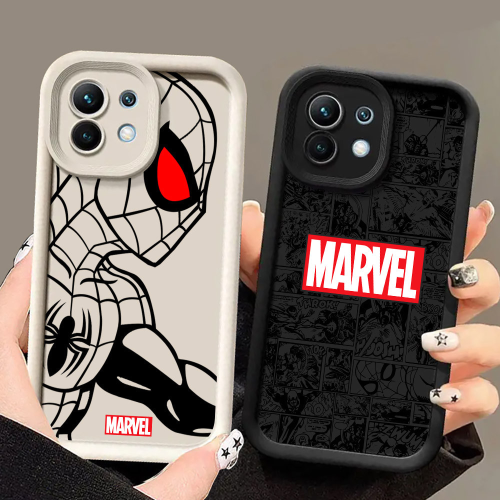 Marvel Comics Spiderman Ironman เคสโทรศัพท์สําหรับ Xiaomi 17 Pro 15 Utra 13T 14T 15T Pro POCO M7 M6 