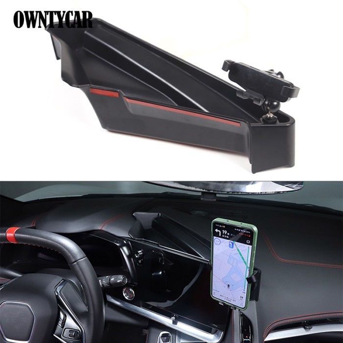 For Chevrolet Corvette C8 Stingray Z51 Z06 2020-2025 Car Navigation Screen Rear Storage Box Organiz