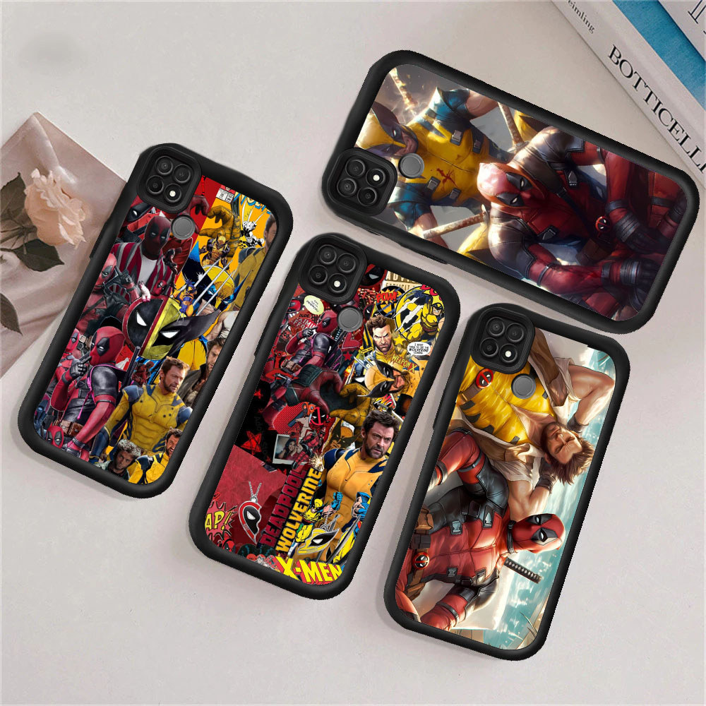 WB36 Deadpool Wolverine Casing สําหรับ Hp ชุบ OPPO Note GT C65 60 8 A3X 6 A3 C63 5G TPU วัสดุ