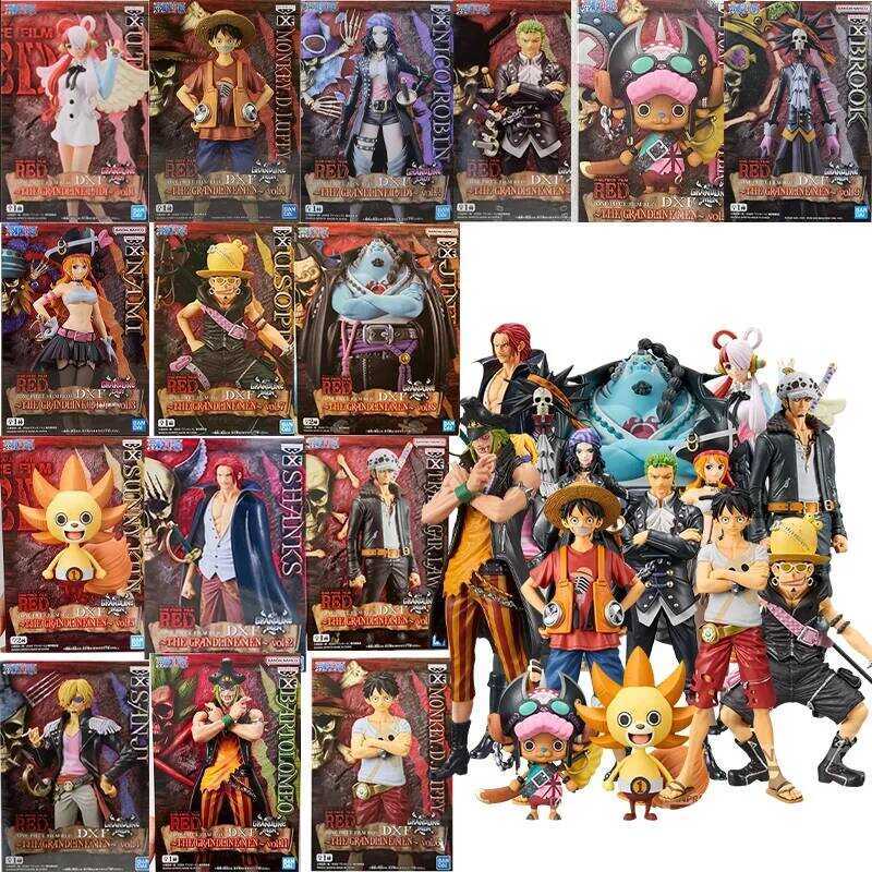 Bandai Original One Piece Anime Figure DXF RED THE GRANDKLADY Luffy Roronoa Zoro Uta Action Figure