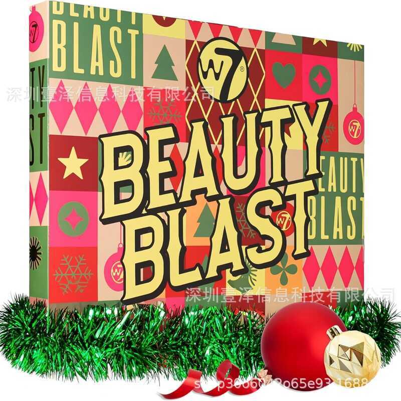 W7 Beauty Bst Beauty Advent ปฏิทิน 2024 Mystery Box 24 ชิ้นแต่งหน้าคริสต์มาส