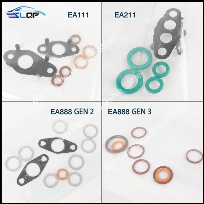 Engine Turbine Seal Kit Tubing Water Pipe Gaskets For Audi A3 A4 A5 A6 A8 Q3 Q5 TT EA888 EA211 EA11