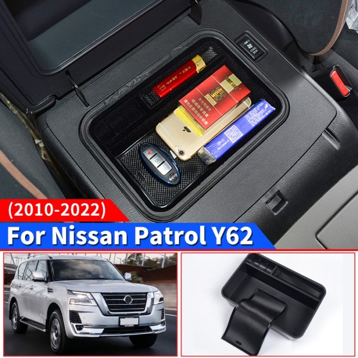 For 2010-2022 Nissan Patrol y62 storage box central armrest box compartment storage sorting storage