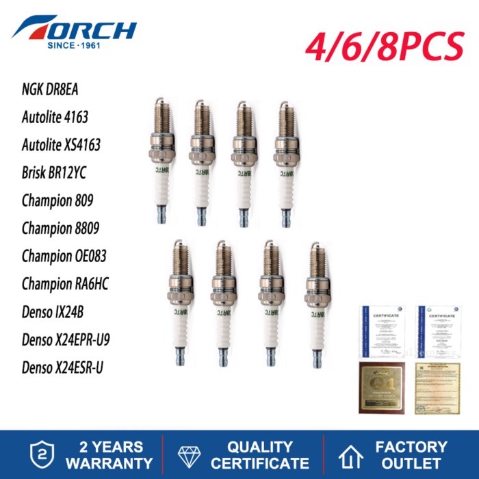 Hot Sale Original Spark Ignition Candle TORCH D8RTC Replace for Candle DR8EA Champion RA6HC Brisk B