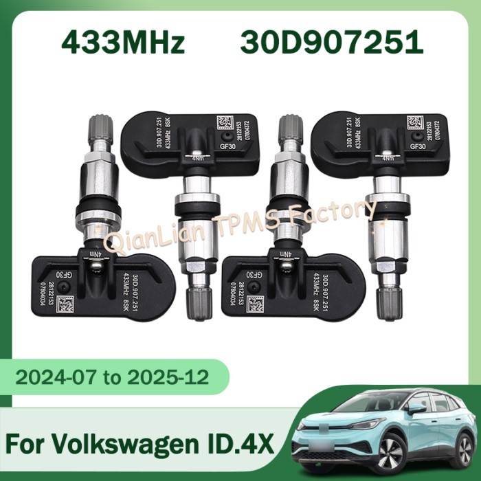 1/4pcs 30D907251 TPMS Tyre Pressure Sensor Car Accessories For Volkswagen ID.4X CC ID.3 Magotan Tal