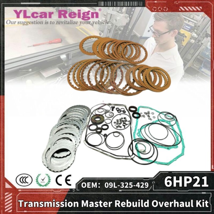6HP21 09L 6HP19 Automatic Transmission Gearbox Master Rebuild Overhaul Kit Clutch Friction Steel Pl