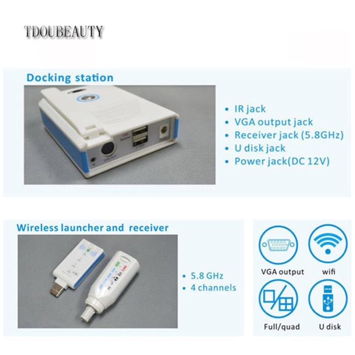 TDOUBEAUTY Can U Disk Storage And Wifi Wireless CCD Dental Intraoral Camera 2.0 Mega Pixels MD-2000