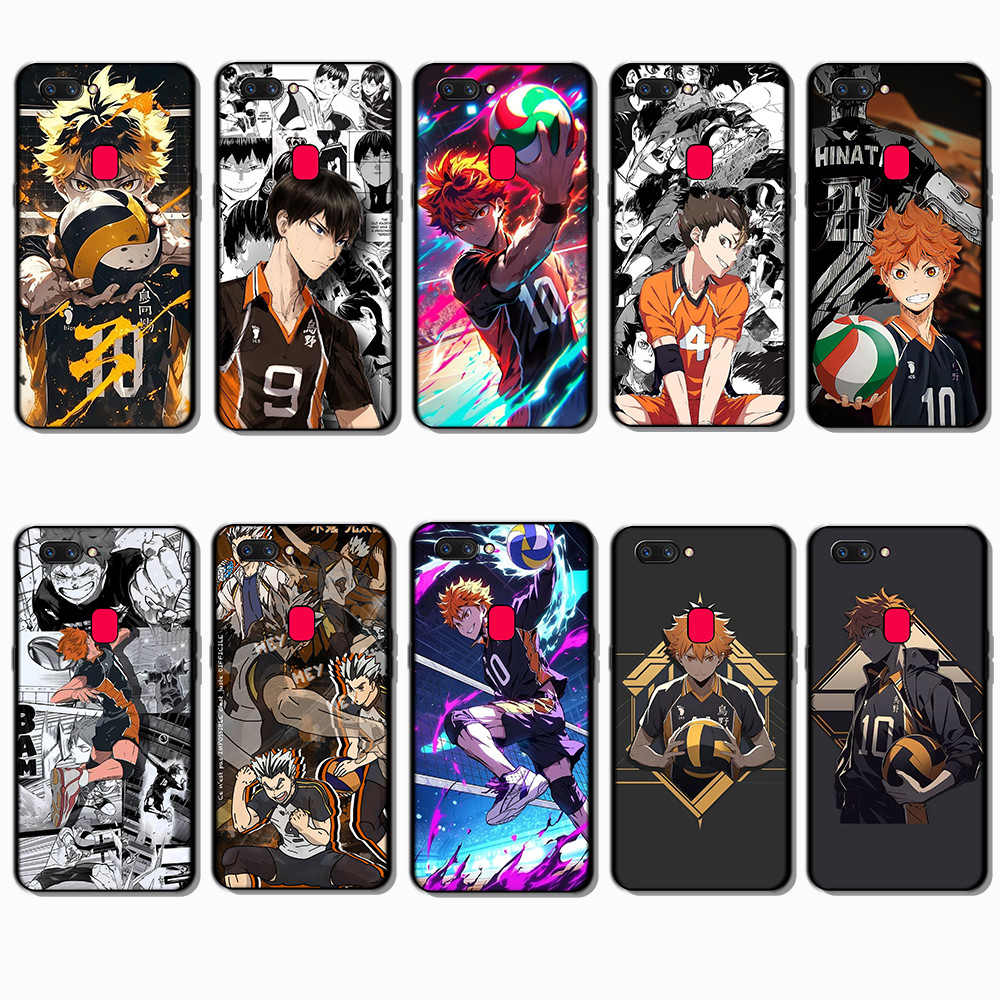 สําหรับ OPPO A1 A1K A3S A5 A5S A7 A8 A9 A11 Haikyuu คลาสสิกขอบสีดํา TPU Soft Case | Full Wrap & Bare
