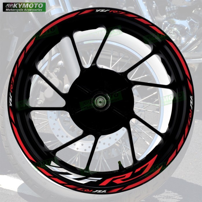 For Yamaha YZF R7 R 7 reflective motorcycle wheel 17 inch sticker racing fairing wheel decal rim st