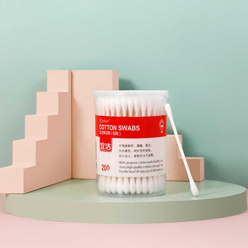 Yijie 1 หลอด 1 Double-Ended กระดาษ Swabs สําลีสําลีเด็กผ้าอนามัย Swabs 9899/9898/99