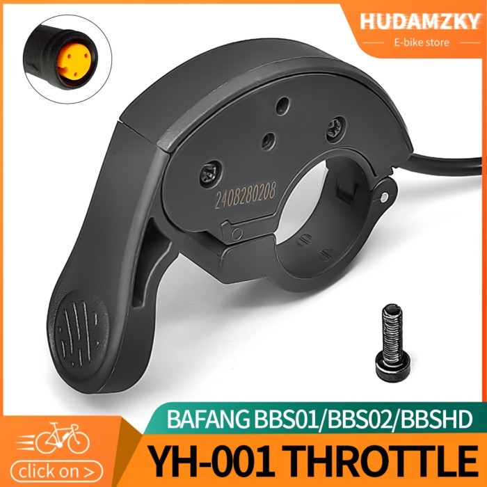 Ebike 36V/48V/52V/60V BAFANG Mid-Motor YH-001Thumb Throttle Compatible BBS01 BBS02B BBSHD 350W-1000