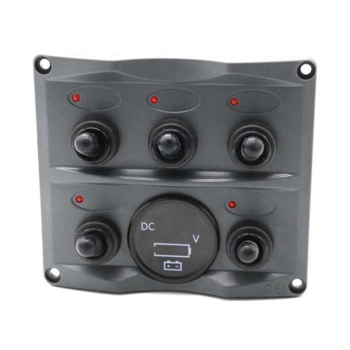 547C Marine Yacht Panel Replacement 5 Button Boat Yacht Voltmeter Board