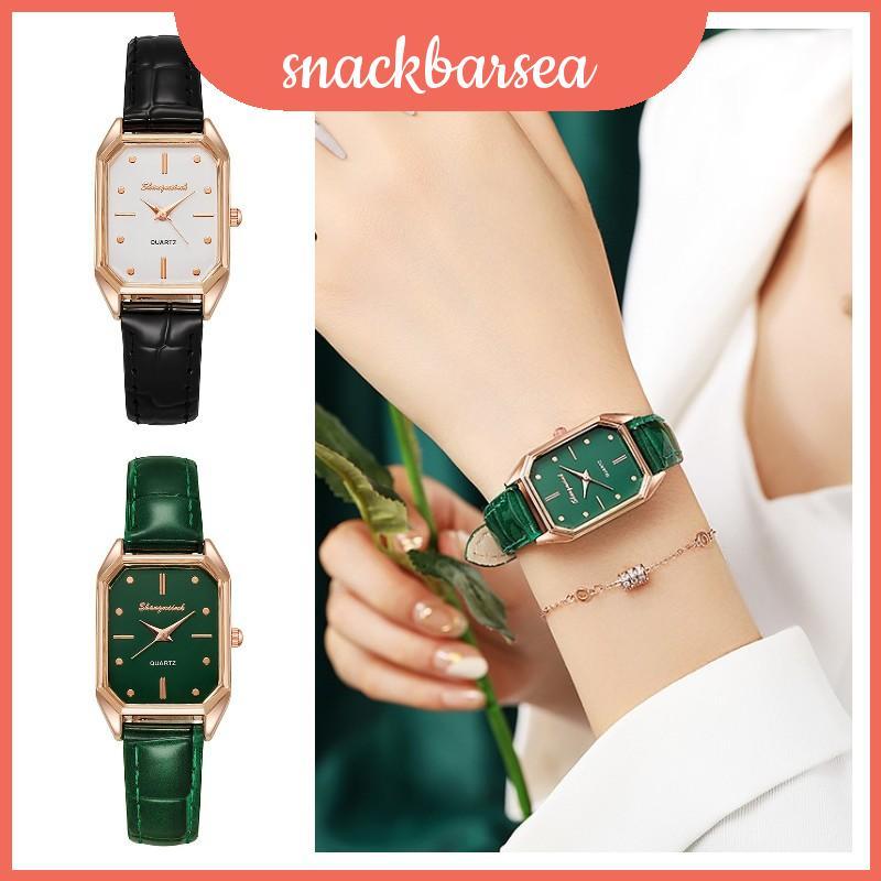 นาฬิกาควอทซ์ Square Gl68 พร้อมกระจกคริสตัลแซฟไฟร์สีน้ําเงินสําหรับผู้หญิงในอุดมคติ