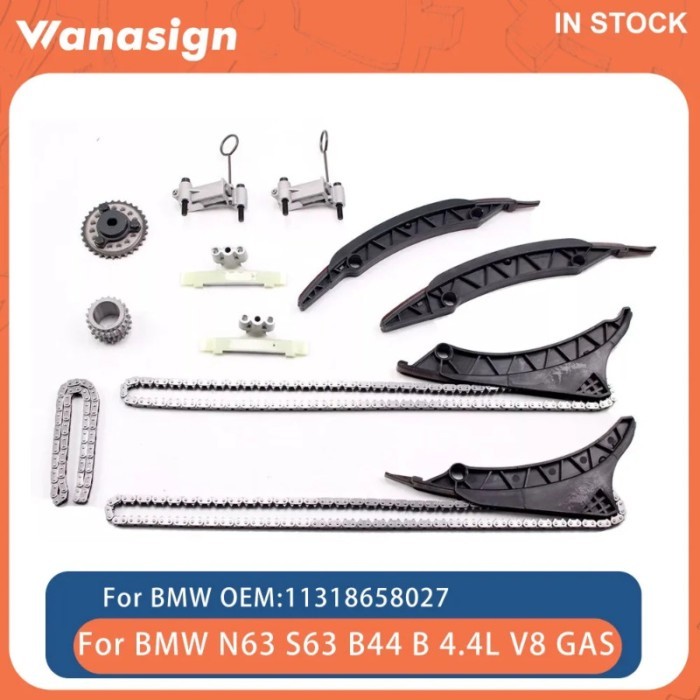 Engine Timing Chain Kit Fit 4.4 L For BMW X5 X6 M5 550i 650i 750i N63 S63 N63B44B S63B44B 4.4L V8 G