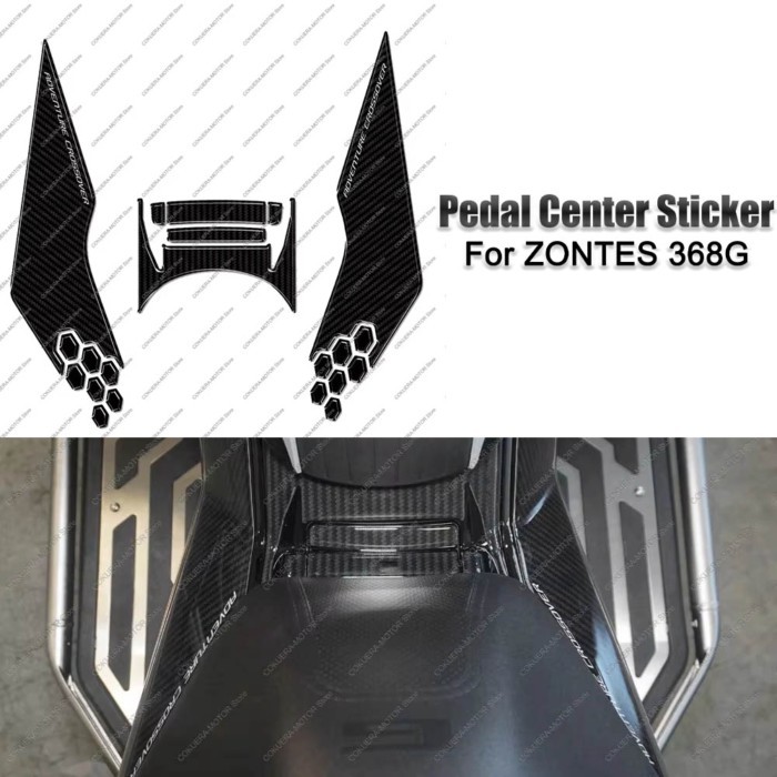 For Zontes 368G 368g Motorcycle Pedal Center Protection Sticker 3D Epoxy Resin Sticker