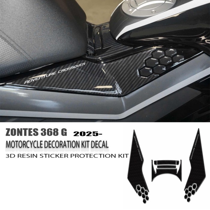 Motorcycle 3D resin sticker central protection suitable for Zontes compatible 368 G 2025