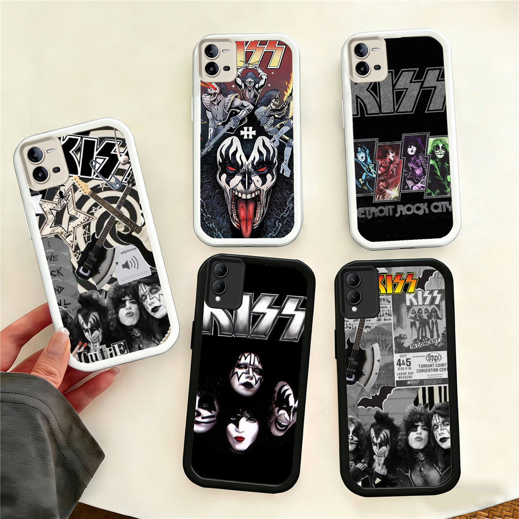 WB49 แฟชั่น Rock Band KISS สําหรับ Hp ชุบ VIVO V27E V23E V20 V23 V29 V25E V27 V25 Pro 5G วัสดุ TPU