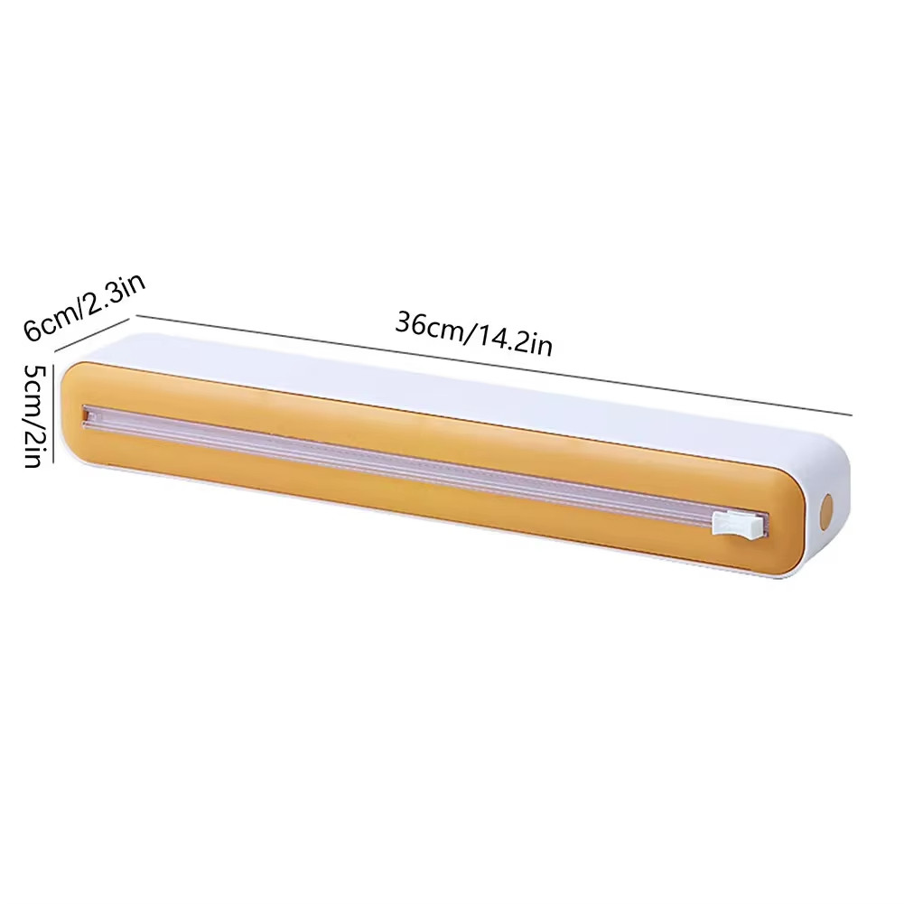 【 Hot Sellers 】2 IN 1 Magnetic Food Film Dispenser Plastic Wrap Dispenser with Cutter Storage Box Durable Kitchen Organizer for Home Use ราคา ถูกที่สุด ดีลบีเคเค แกลเลอรีภาพที่ 9