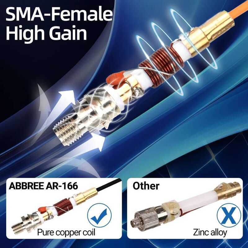 ▥  Ar-166 Gooseneck Antenna Sma-Female VHF UHF Dual Band For  Uv-5R MINI Uv-5Rh 21