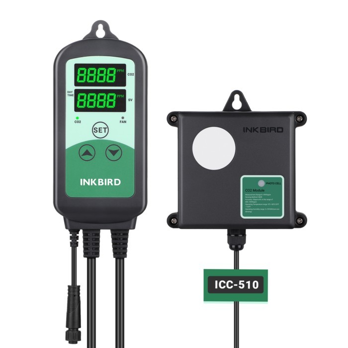 INKBIRD CO2 Controller Smart Carbon Dioxide Controller with 2 Outlets for CO2 Generator&Ventilation