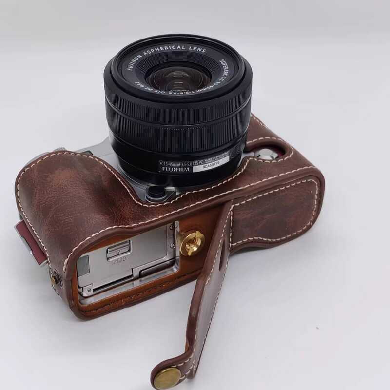 เหมาะสําหรับกระเป๋ากล้อง Fuji xa3 xa5 Retro เคสหนังป้องกัน xa7 ฐานจับ Anti-Collision Shell Micro อุป