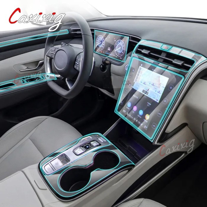 For Hyundai Tucson NX4 2021-2023 Car Interior Center console Transparent TPU Protective film Anti-s