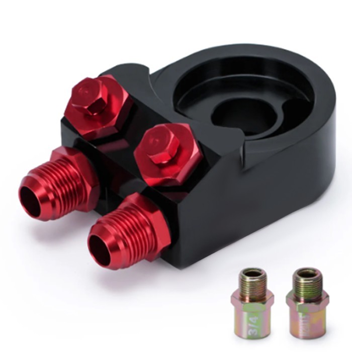 Aluminum OIL COOLER KIT oil filter sandwich adapter TURBO t3 t4 Engine Plate 10AN