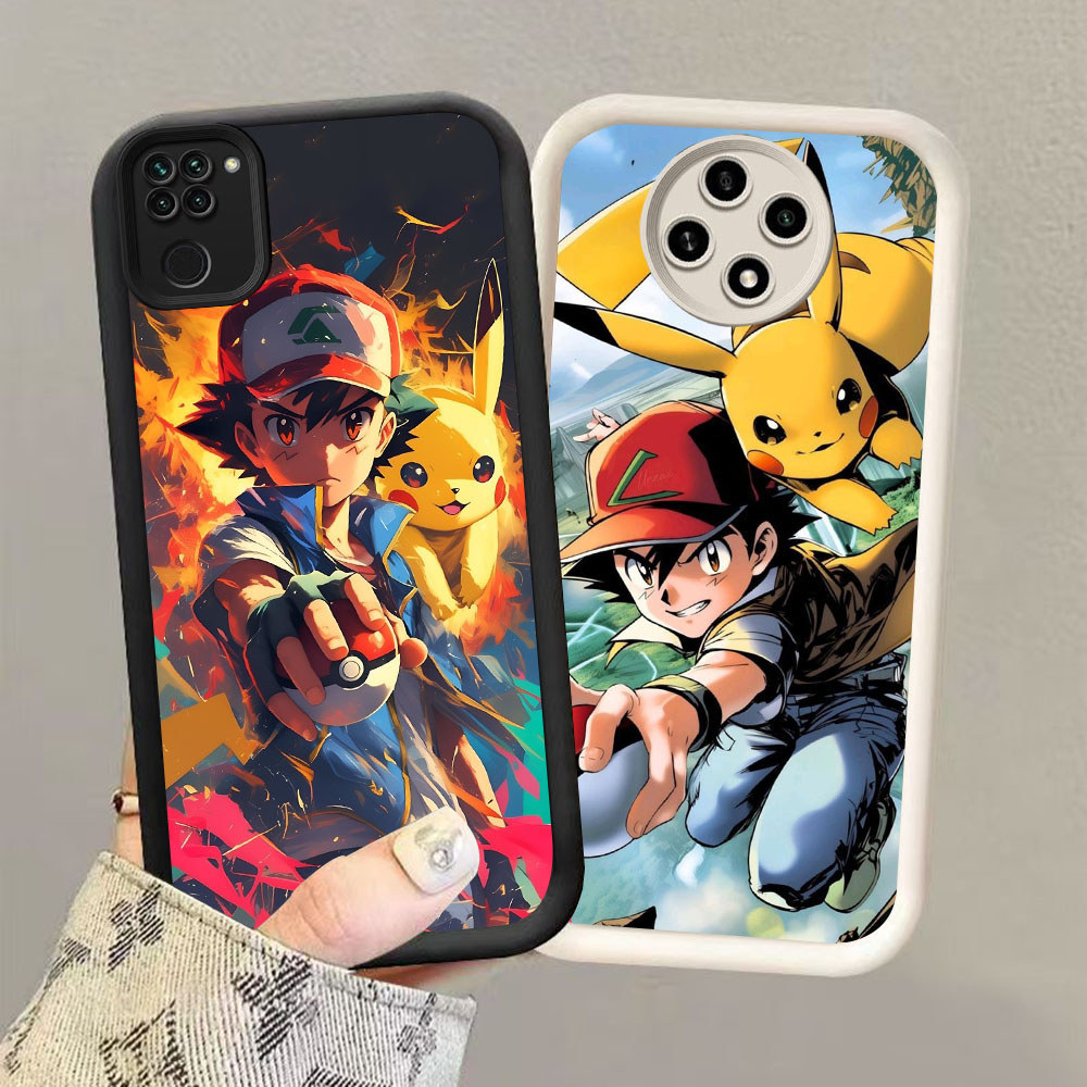 HW-25 Pokemon Pikachu ปลอกซิลิโคนกันกระแทกสําหรับ Xiaomi Redmi Note Poco 8 M2 9S 9 Pro Max