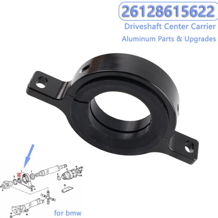 Driveshaft Center Carrier 26128615622 Centre Mount Aluminium upgrade replacement for E8X E9X F30 F3