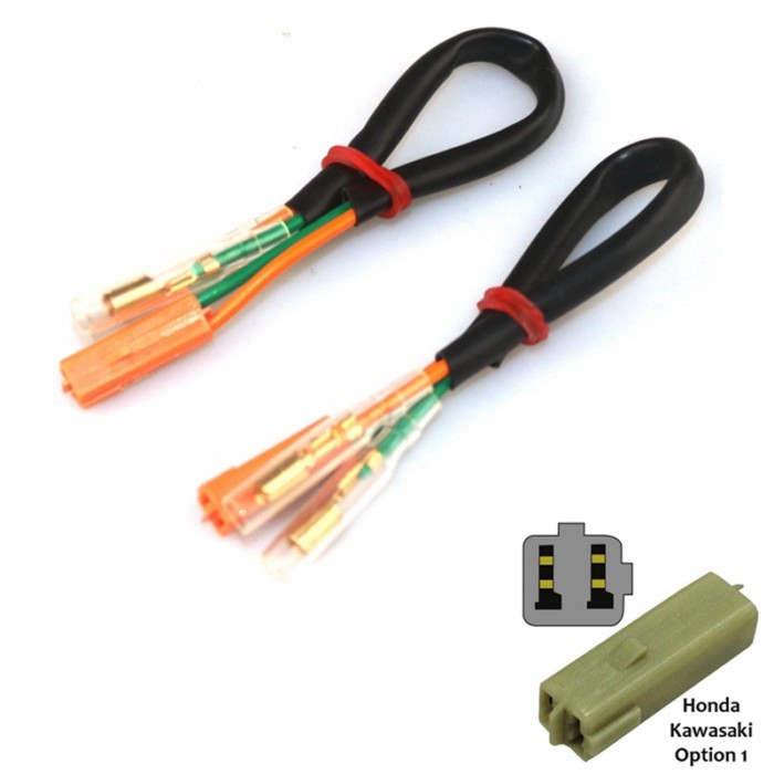 Motorcycle Turn Signals Indicator Light and cable Kit For KAWASAKI Ninja250R Z125 Z250 Z300 Z650 Z7