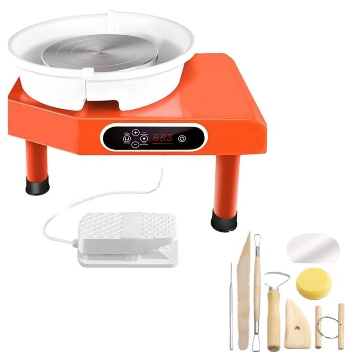 9.8 Inch Electric Pottery Wheel Machine Clay Tool 25CM Pottery Throwing Ceramic Machine With LCD To