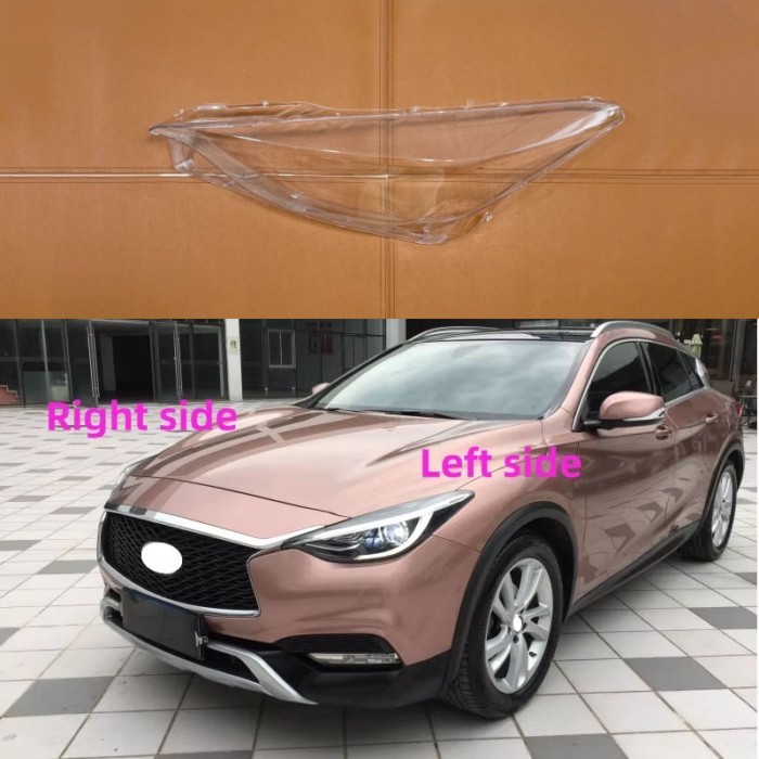 For Infiniti QX30 2016 2017 2018 Car Headlamp Lens Replacement Headlight Shell Cover Headlight Glas
