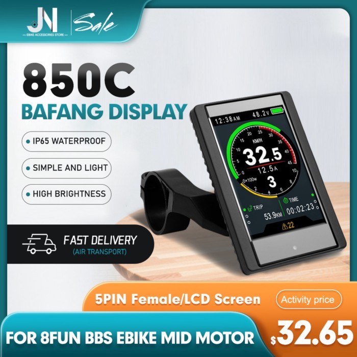 Electric Bike LCD Color Display 850C UART Protocol for BaFang BBS01B BBS 02B BBSHD Mid Motor Conver