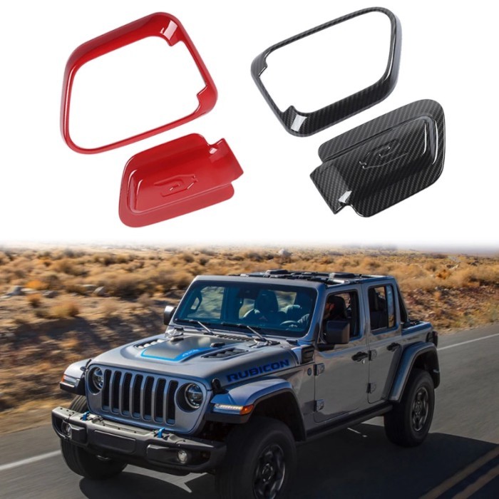 Charging Cover Trim Decoration Kits for Jeep Wrangler JL Gladiator JT 2021-2023 4Xe Car Stickers Ex