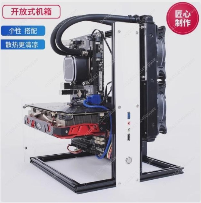 Water-cooling Aluminum Test Bench for ITX MATX ATX Computer Open Frame Air Case HTPC PC Games GPU D