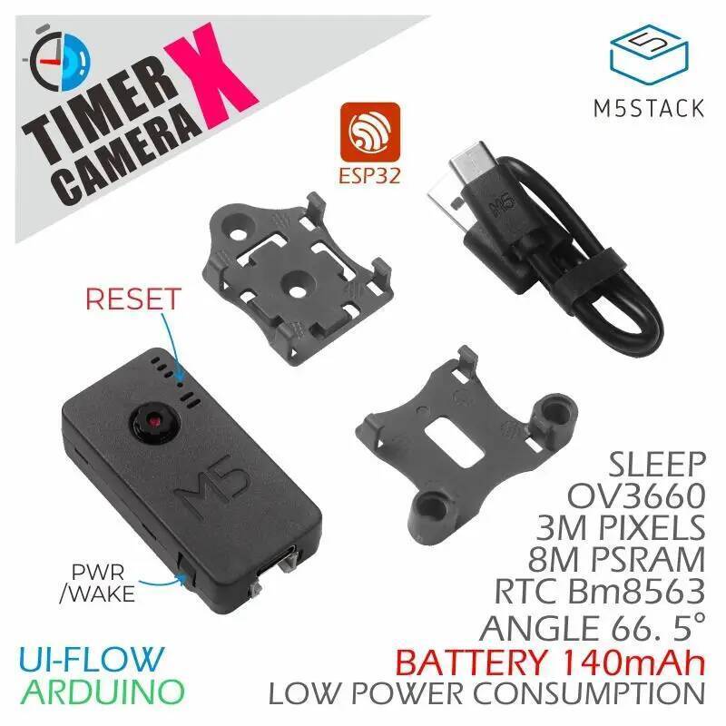 ส่วนลดจํากัดเวลา M5Stack Official ESP32 PSRAM Timer Camera X (OV3660)