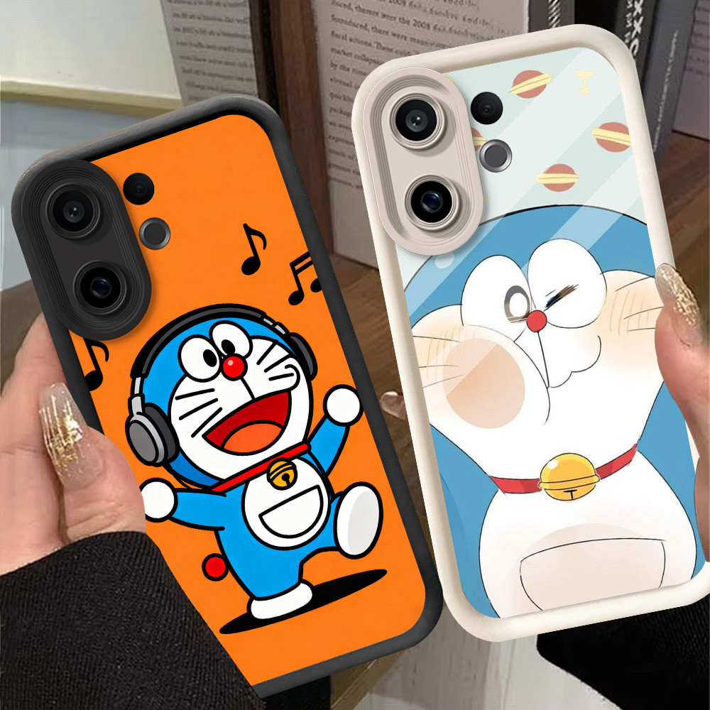G-58 Doraemon เคสน่ารักสําหรับ VIVO T1 V60 Lite 5G สีดําและสีขาว