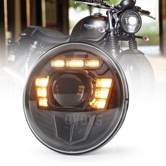 OVOVS Projector Headlight Eyes Auto lighting 7inch motorcycle headlight For Harley Dyna