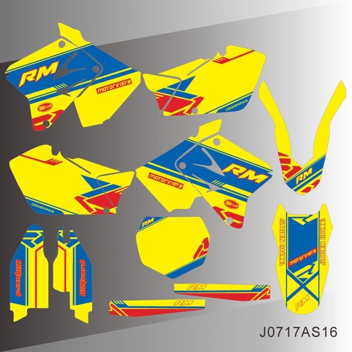 For SUZUKI RM125 RM250 RM 125 RM 250 2001 2002 2003 2004 2005 2006 2007 2008 Graphics Decals Sticke