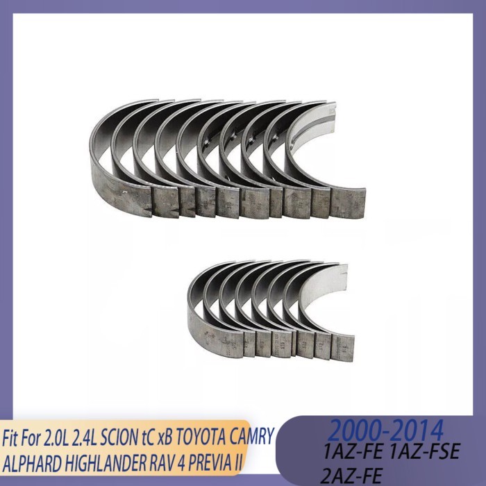 STD Engine Main & Connecting Rod Bearing Set Fit 2.0 2.4 L GAS 00-14 1AZ 2AZ-FE For SCION tC xB TOY