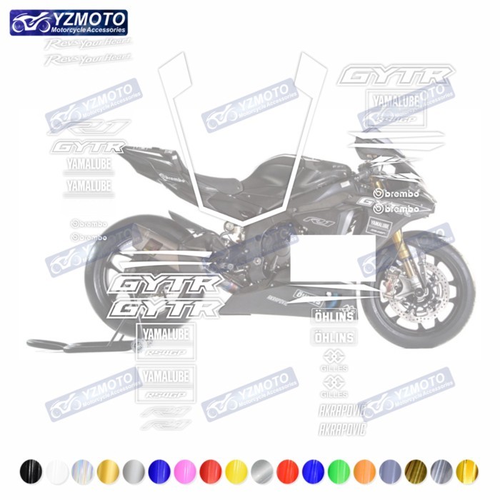 For YAMAHA YZF-R1 YZF R1 GYTR 2015-2019 Motorcycle Parts Fairing Full Vehicle Reflective Waterproof